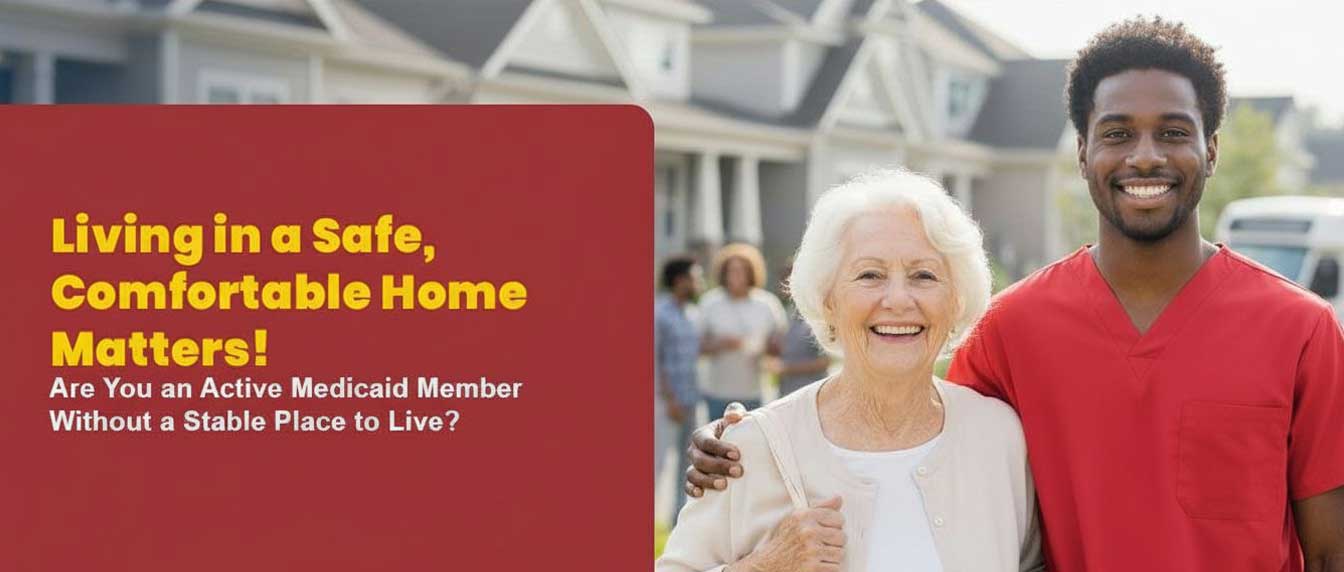 Resident receiving safe, healthy housing support services