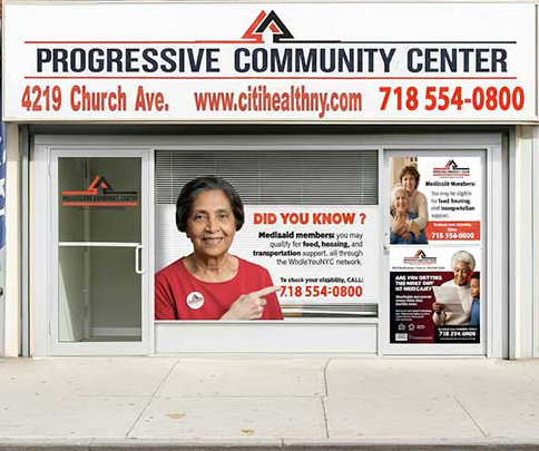 Progressive Community Center collage showing community support and services